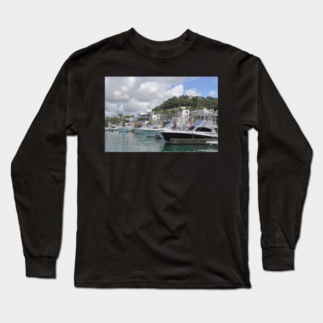 The Harbour at Quepos Long Sleeve T-Shirt by Carole-Anne